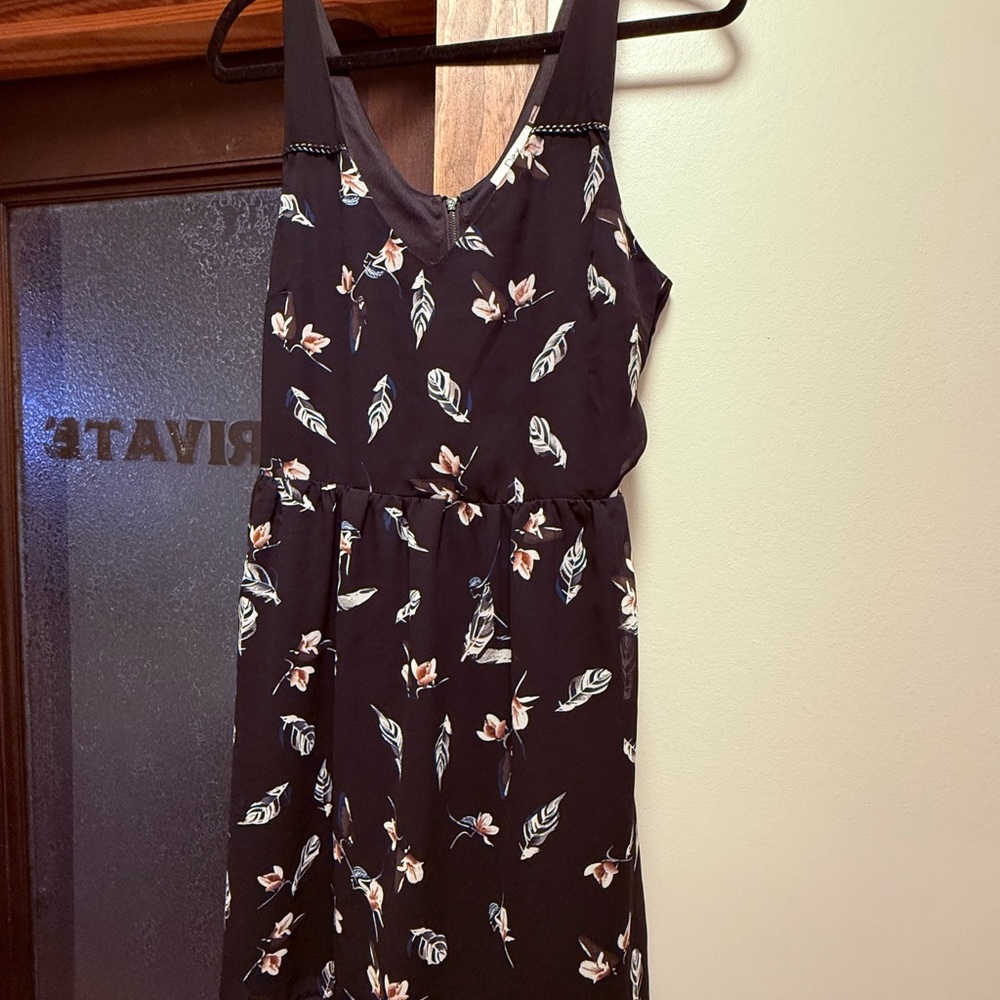 Dex Black Floral Mini Dress